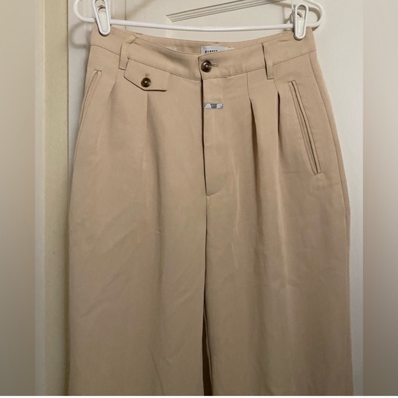 Anthropologie Closed Pleated Trouser paperbag chino parachute Pant unisex - Picture 6 of 14